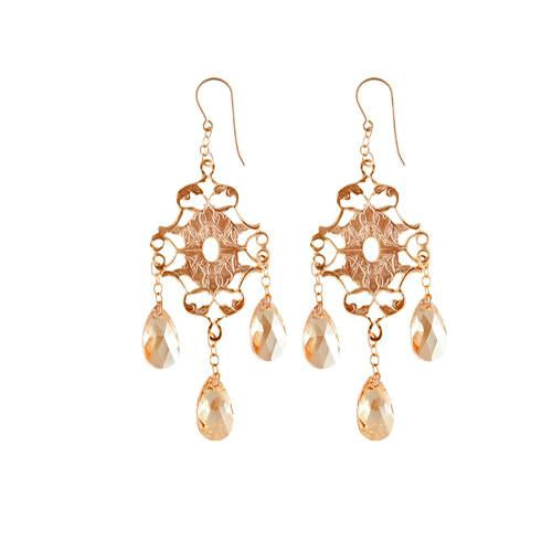Boho Chic Crystal Earrings