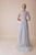Gatti Nolli Couture - OP-4909/4959 Embroidered Bateau A-line Dress In Blue