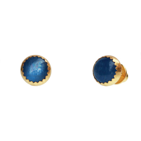 Tiny Serrated Stud Earrings - Multiple Colors