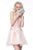 Jovani - JVN66550 Embroidered Deep V-neck A-line Cocktail Dress In Pink