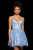Sherri Hill - 53074 Beaded Lace Sweetheart A-Line Short Dress In Blue