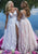 Tarik Ediz - Floral Lace A-line Dress With Slit 50416 In White