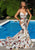 Tarik Ediz - Plunging V-Neck Floral Mermaid Gown 50467