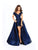 Tarik Ediz - 93621 Off-Shoulder Jacquard Sheath Gown With Overskirt