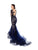 Tarik Ediz - 93656 Floral Applique Illusion Bateau Mermaid Dress