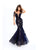 Tarik Ediz - 93669 Floral Sequined Lace Mermaid Dress With Train