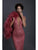 Tarik Ediz - 93708 Lace Illusion/Deep V-neck Dress With Feather Boa