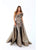 Tarik Ediz - 93709 Ruched Jacquard Trumpet Dress With Overskirt
