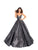 Tarik Ediz - 93710 Plunging V-neck Jacquard Pleated Ballgown