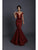 Tarik Ediz - 93724 Lace Accented Plunging Off-Shoulder Mermaid Dress