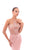 Tarik Ediz Illusion Beaded Floral Lace High Slit Gown 93408 - 1 pc Dustry Rose In Size 4 Available In Dusty Rose