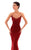 Tarik Ediz - 93422 Sleeveless Illusion Jewel Appliqued Mermaid Gown In Red