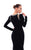 Tarik Ediz - 93423 Bejeweled Illusion Bodice Long Sleeve Gown In Black