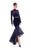 Tarik Ediz - 93441 Two Piece Long Sleeves Lace Mermaid Gown In Blue