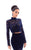Tarik Ediz - 93441 Two Piece Long Sleeves Lace Mermaid Gown In Blue