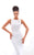Tarik Ediz - 93442 Floral Fitted Sheer Evening Dress In White