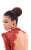Tarik Ediz - 93462 Floral Fitted Lace Evening Dress In Red