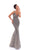 Tarik Ediz - 93468 Jeweled Plunging Glitter Jersey Mermaid Gown In Gray