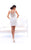 Tarik Ediz - Floral Applique Sheer Cocktail Dress 93476 In White