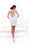 Tarik Ediz - 93476 Floral Applique Sheer Cocktail Dress In White