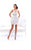 Tarik Ediz - Floral Applique Sheer Cocktail Dress 93476 In White
