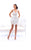 Tarik Ediz - 93476 Floral Applique Sheer Cocktail Dress In White