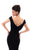 Tarik Ediz - 93477 Fitted Cowl Evening Dress In Black