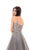 Tarik Ediz - 93480 Floral Appliqued Pleated Ballgown In Gray