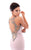 Tarik Ediz - 93481 Crystal Embroidered Fitted Evening Dress In Pink