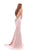 Tarik Ediz - 93481 Crystal Embroidered Fitted Evening Dress In Pink