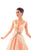 Tarik Ediz - 93484 Plunging V-Neck Gilded Blossoms Ballgown In Orange