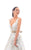 Tarik Ediz - 93484 Plunging V-Neck Gilded Blossoms Ballgown In White