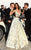 Tarik Ediz - 93484 Plunging V-Neck Gilded Blossoms Ballgown In White