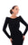 Tarik Ediz - 93485 Fitted Long Sleeves Cowl Evening Dress In Black