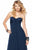 La Femme - Strapless Sweetheart Long Dress 14589 In Blue