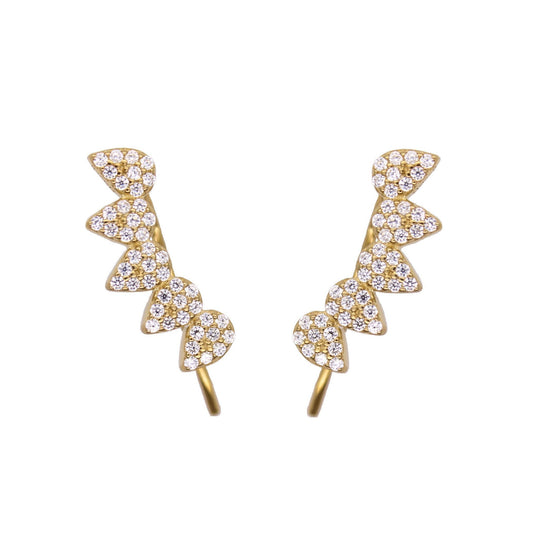 Rachael Ryen - Petal Ear Climbers in Gold