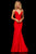 Sherri Hill - 52779 Crisscross Lace Up Fitted Sexy Dress In Red