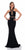 Terani Couture - Dauntless High Neck Jersey Sheath Gown 1611P0264A In Black