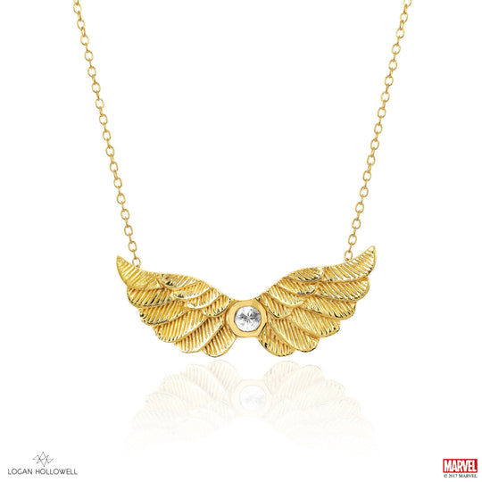 Valkyrie Wing Pendant with Moonstone