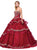 Dancing Queen - 1372 Gilt-Appliqued Corset Bodice Tiered Ballgown In Red