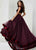 Tiffany Homecoming - 46111 Plunging V-neck Velvet Tulle Ballgown In Red
