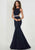 Tiffany Homecoming - 46117 Fitted Halter Trumpet Gown In Blue