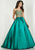 Tiffany Homecoming - 46127 Strapless Bedazzled Sweetheart Mikado Ballgown In Green