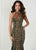 Tiffany Homecoming - 46128 Gilt Embellished Illusion High Neck Gown In Black and Gold