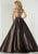 Tiffany Homecoming - 46132 Beaded Scoop Neck Pleated Ballgown In Gray and Neutral