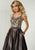 Tiffany Homecoming - 46132 Beaded Scoop Neck Pleated Ballgown In Gray and Neutral