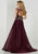 Tiffany Homecoming - 46137 Beaded Illusion Bateau Neck A-line Gown In Red