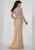 Tiffany Homecoming - 46140 Long Bell Sleeves Beaded Sheath Gown In Neutral