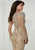 Tiffany Homecoming - 46140 Long Bell Sleeves Beaded Sheath Gown In Neutral
