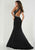 Tiffany Homecoming - 46141 Bead Accented Halter Trumpet Dress In Black